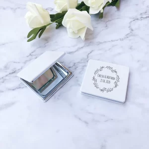 Personalized Compact Mirrors Wedding Guest Gifts Customized Pocket Makeup Mirrors Bridesmaid Gifts Bridal Shower Party Favors
