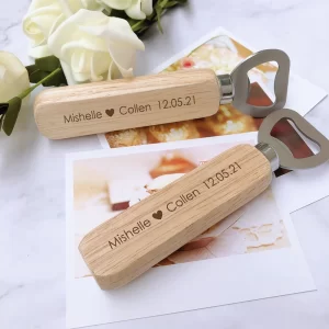 Wedding Favors for Guests Personalized Wooden Bottle Openers Wedding Souvenirs Customized Party Favors Gifts for Wedding Guests
