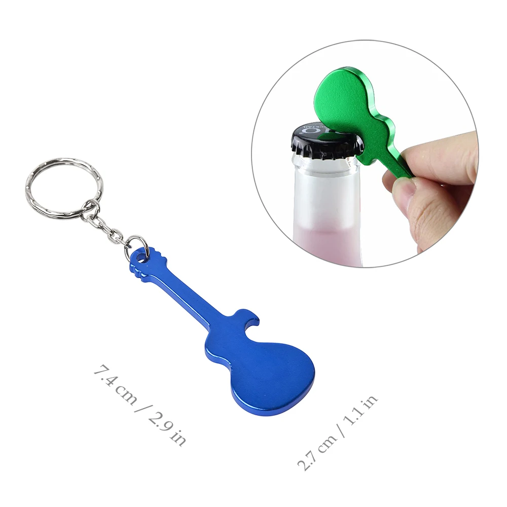 Wedding Favors for Guests Personalized Keychains Wedding Souvenirs Guitar Shaped Metal Key Chains with Bottle Openers - Image 5