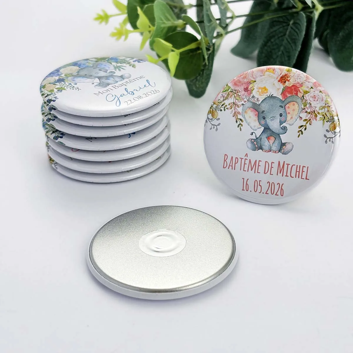 Baptism Souvenirs Baby Shower Party Favors Personalized Baby Elephant Fridge Magnets Girl Boy First Birthday Gifts for Guests - Image 3