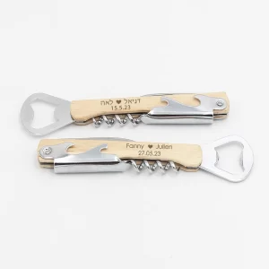 Wedding Favors Custom Wine Bottle Openers Wedding Souvenir Gifts for Guests Personalized Wooden Wine Corkscrews