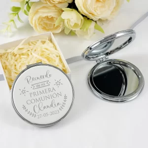 Communion Gifts for Guests Personalized Compact Mirrors with Boxes Communion Souvenirs Party Favors